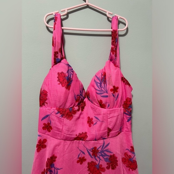 Crystal Doll Cold-shoulder pleated drape maxi/formal dress - Picture 4 of 14